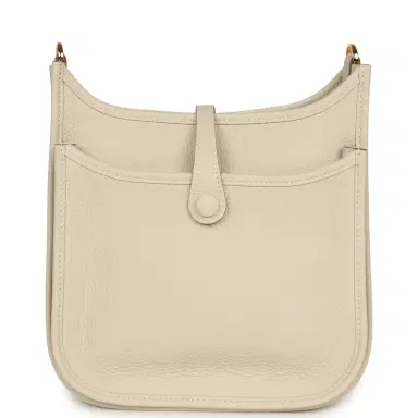 HERMÈS Hermes Evelyne 23 Craie Clemence Gold Hardware | Thumbnail 4 HERMÈS Hermes Evelyne 23 Craie Clemence Gold Hardware | Thumbnail 4