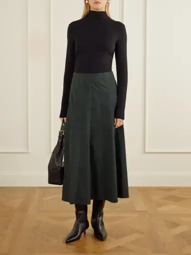 Proenza Schouler White Label Heidi Stretch Cotton-blend Midi Skirt | Thumbnail 2 Proenza Schouler White Label Heidi Stretch Cotton-blend Midi Skirt | Thumbnail 2