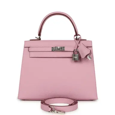 HERMÈS Hermes Kelly Sellier 25 Mauve Sylvestre Epsom Palladium Hardware | Thumbnail 1 HERMÈS Hermes Kelly Sellier 25 Mauve Sylvestre Epsom Palladium Hardware | Thumbnail 1
