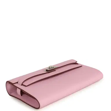 HERMÈS Hermes Kelly Wallet To Go Mauve Sylvestre Epsom Palladium Hardware | Thumbnail 5 HERMÈS Hermes Kelly Wallet To Go Mauve Sylvestre Epsom Palladium Hardware | Thumbnail 5