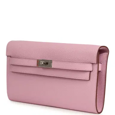 HERMÈS Hermes Kelly Wallet To Go Mauve Sylvestre Epsom Palladium Hardware | Thumbnail 6 HERMÈS Hermes Kelly Wallet To Go Mauve Sylvestre Epsom Palladium Hardware | Thumbnail 6