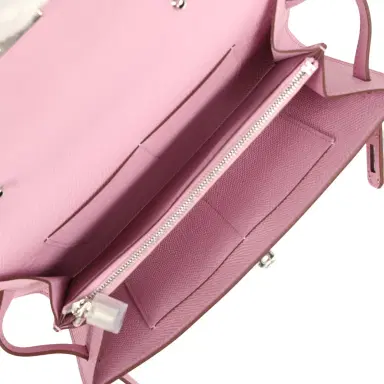 HERMÈS Hermes Kelly Wallet To Go Mauve Sylvestre Epsom Palladium Hardware | Thumbnail 9 HERMÈS Hermes Kelly Wallet To Go Mauve Sylvestre Epsom Palladium Hardware | Thumbnail 9