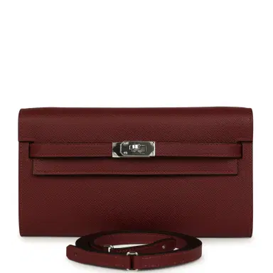 HERMÈS Hermes Kelly Wallet To Go Rouge H Epsom Palladium Hardware | Thumbnail 1 HERMÈS Hermes Kelly Wallet To Go Rouge H Epsom Palladium Hardware | Thumbnail 1