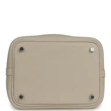 HERMÈS Hermes Picotin Lock 18 Craie Clemence Palladium Hardware | Thumbnail 6 HERMÈS Hermes Picotin Lock 18 Craie Clemence Palladium Hardware | Thumbnail 6