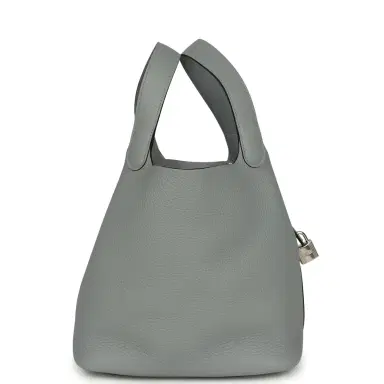 HERMÈS Hermes Picotin Lock 22 Gris Pantin Clemence Palladium Hardware | Thumbnail 3 HERMÈS Hermes Picotin Lock 22 Gris Pantin Clemence Palladium Hardware | Thumbnail 3