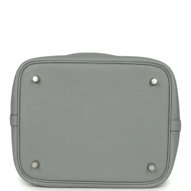 HERMÈS Hermes Picotin Lock 22 Gris Pantin Clemence Palladium Hardware | Thumbnail 6 HERMÈS Hermes Picotin Lock 22 Gris Pantin Clemence Palladium Hardware | Thumbnail 6