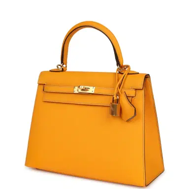 HERMÈS Hermes Special Order (HSS) Kelly Sellier 25 Jaune D'Or Verso Epsom Gold Hardware | Thumbnail 5 HERMÈS Hermes Special Order (HSS) Kelly Sellier 25 Jaune D'Or Verso Epsom Gold Hardware | Thumbnail 5