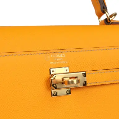 HERMÈS Hermes Special Order (HSS) Kelly Sellier 25 Jaune D'Or Verso Epsom Gold Hardware | Thumbnail 7 HERMÈS Hermes Special Order (HSS) Kelly Sellier 25 Jaune D'Or Verso Epsom Gold Hardware | Thumbnail 7