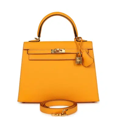 HERMÈS Hermes Special Order (HSS) Kelly Sellier 25 Jaune D'Or Verso Epsom Gold Hardware | Thumbnail 1 HERMÈS Hermes Special Order (HSS) Kelly Sellier 25 Jaune D'Or Verso Epsom Gold Hardware | Thumbnail 1