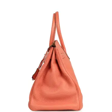 HERMÈS Pre-owned Hermes Birkin 35 Crevette Clemence Palladium Hardware | Thumbnail 3 HERMÈS Pre-owned Hermes Birkin 35 Crevette Clemence Palladium Hardware | Thumbnail 3