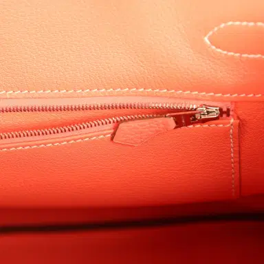 HERMÈS Pre-owned Hermes Birkin 35 Crevette Clemence Palladium Hardware | Thumbnail 8 HERMÈS Pre-owned Hermes Birkin 35 Crevette Clemence Palladium Hardware | Thumbnail 8