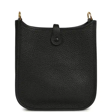 HERMÈS Pre-owned Hermes Evelyne TPM Black Clemence Gold Hardware | Thumbnail 4 HERMÈS Pre-owned Hermes Evelyne TPM Black Clemence Gold Hardware | Thumbnail 4