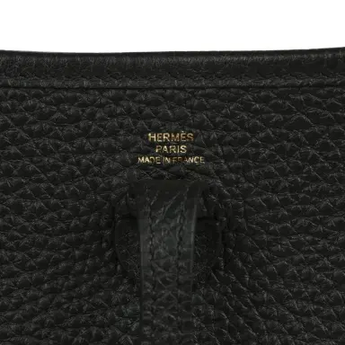 HERMÈS Pre-owned Hermes Evelyne TPM Black Clemence Gold Hardware | Thumbnail 7 HERMÈS Pre-owned Hermes Evelyne TPM Black Clemence Gold Hardware | Thumbnail 7