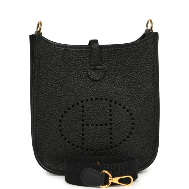 Pre-owned Hermes Evelyne TPM Black Clemence Gold Hardware Pre-owned Hermes Evelyne TPM Black Clemence Gold Hardware