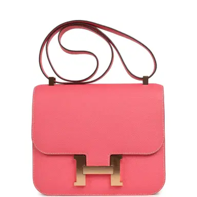 HERMÈS Pre-owned Hermes Special Order (HSS) Constance 24 Rose Azalee Verso Epsom Gold Hardware | Thumbnail 1 HERMÈS Pre-owned Hermes Special Order (HSS) Constance 24 Rose Azalee Verso Epsom Gold Hardware | Thumbnail 1
