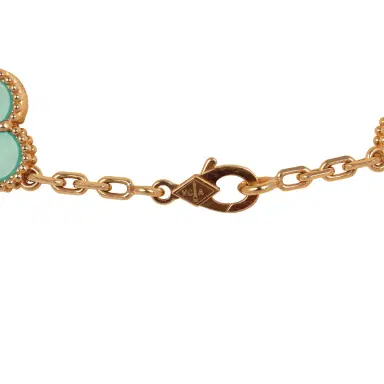 Van Cleef & Arpels Van Cleef & Arpels Vintage Alhambra 20 Motif Long Necklace Amazonite 18K Yellow Gold | Thumbnail 5 Van Cleef & Arpels Van Cleef & Arpels Vintage Alhambra 20 Motif Long Necklace Amazonite 18K Yellow Gold | Thumbnail 5