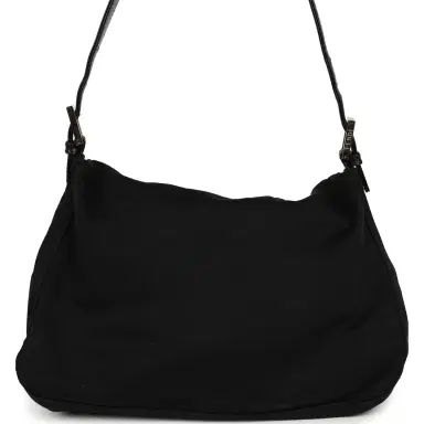 Fendi Vintage Fendi Mama Baguette Bag Black Jersey Silver Hardware | Thumbnail 4 Fendi Vintage Fendi Mama Baguette Bag Black Jersey Silver Hardware | Thumbnail 4