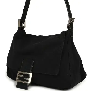 Fendi Vintage Fendi Mama Baguette Bag Black Jersey Silver Hardware | Thumbnail 5 Fendi Vintage Fendi Mama Baguette Bag Black Jersey Silver Hardware | Thumbnail 5