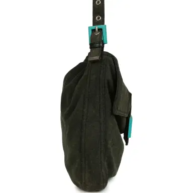 Fendi Vintage Fendi Mama Baguette Bag Dark Olive Jersey Silver Hardware | Thumbnail 3 Fendi Vintage Fendi Mama Baguette Bag Dark Olive Jersey Silver Hardware | Thumbnail 3
