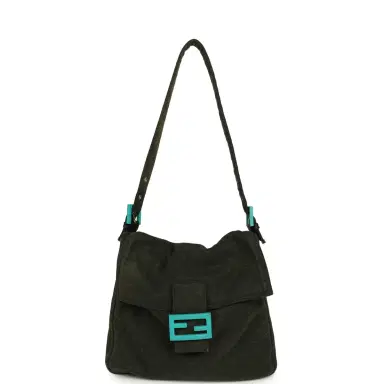 Fendi Vintage Fendi Mama Baguette Bag Dark Olive Jersey Silver Hardware | Thumbnail 6 Fendi Vintage Fendi Mama Baguette Bag Dark Olive Jersey Silver Hardware | Thumbnail 6