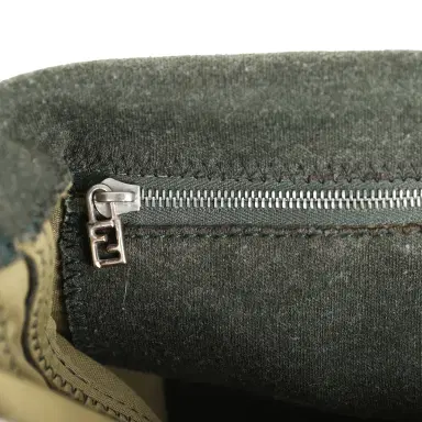 Fendi Vintage Fendi Mama Baguette Bag Dark Olive Jersey Silver Hardware | Thumbnail 9 Fendi Vintage Fendi Mama Baguette Bag Dark Olive Jersey Silver Hardware | Thumbnail 9