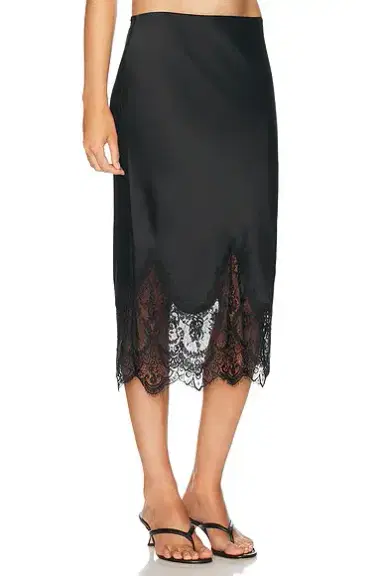 Norma Kamali Bias Half Slip Dress With Lace | Thumbnail 2 Norma Kamali Bias Half Slip Dress With Lace | Thumbnail 2