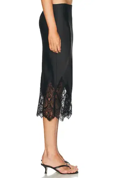 Norma Kamali Bias Half Slip Dress With Lace | Thumbnail 3 Norma Kamali Bias Half Slip Dress With Lace | Thumbnail 3