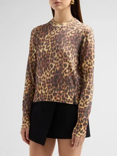 Marc Jacobs Women's Leopard Print Sweater - Brown Multi - Size XS | Thumbnail 4 Marc Jacobs Women's Leopard Print Sweater - Brown Multi - Size XS | Thumbnail 4
