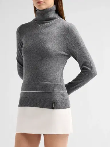 Marc Jacobs Women's Layered Turtleneck Sweater - Grey | Thumbnail 4 Marc Jacobs Women's Layered Turtleneck Sweater - Grey | Thumbnail 4