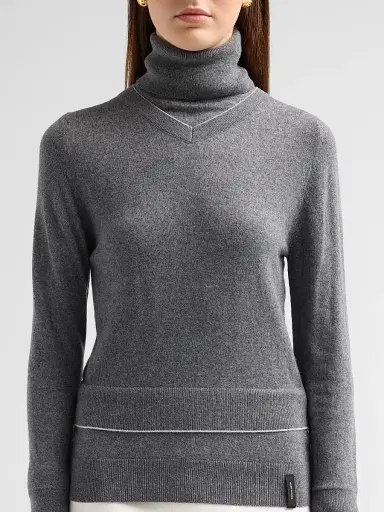 Marc Jacobs Women's Layered Turtleneck Sweater - Grey | Thumbnail 5 Marc Jacobs Women's Layered Turtleneck Sweater - Grey | Thumbnail 5