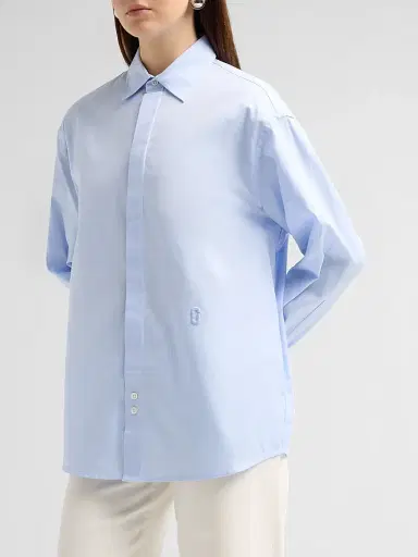 Marc Jacobs Women's Pop J Marc Oxford Shirt - Blue | Thumbnail 4 Marc Jacobs Women's Pop J Marc Oxford Shirt - Blue | Thumbnail 4
