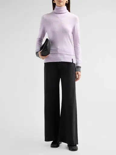 Marc Jacobs Women's Layered Turtleneck Sweater - Lilac | Thumbnail 2 Marc Jacobs Women's Layered Turtleneck Sweater - Lilac | Thumbnail 2