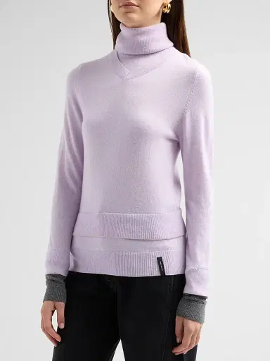 Marc Jacobs Women's Layered Turtleneck Sweater - Lilac | Thumbnail 4 Marc Jacobs Women's Layered Turtleneck Sweater - Lilac | Thumbnail 4