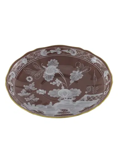 GINORI 1735 Oriente Italiano Gold-Rimmed Tea Saucer - Castagna | Thumbnail 2 GINORI 1735 Oriente Italiano Gold-Rimmed Tea Saucer - Castagna | Thumbnail 2