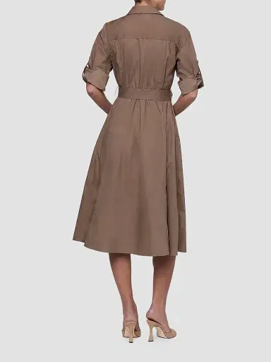 L'Agence Women's Callen Belted Zip-Front Midi Shirtdress - Cardamom - Size Large | Thumbnail 3 L'Agence Women's Callen Belted Zip-Front Midi Shirtdress - Cardamom - Size Large | Thumbnail 3