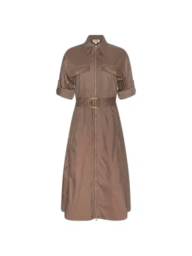 L'Agence Women's Callen Belted Zip-Front Midi Shirtdress - Cardamom - Size Large | Thumbnail 1 L'Agence Women's Callen Belted Zip-Front Midi Shirtdress - Cardamom - Size Large | Thumbnail 1