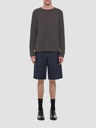 Helmut Lang Men's Textured Cotton-Nylon Sweater | Thumbnail 2 Helmut Lang Men's Textured Cotton-Nylon Sweater | Thumbnail 2
