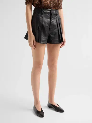 Frame Women's The Leather Structural Shorts | Thumbnail 4 Frame Women's The Leather Structural Shorts | Thumbnail 4