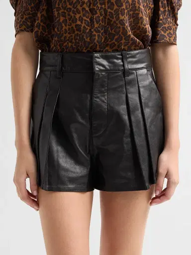 Frame Women's The Leather Structural Shorts | Thumbnail 5 Frame Women's The Leather Structural Shorts | Thumbnail 5