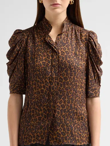 Frame Women's The Gillian Leopard Print Top | Thumbnail 5 Frame Women's The Gillian Leopard Print Top | Thumbnail 5