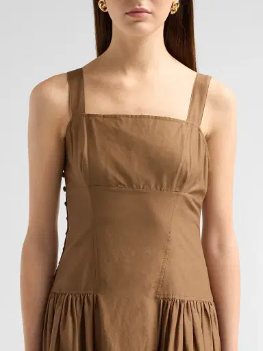 Frame Women's The Garden Basque-Waist Midi Dress | Thumbnail 5 Frame Women's The Garden Basque-Waist Midi Dress | Thumbnail 5
