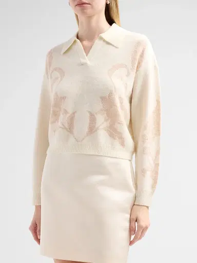 Design History Women's Delia Wool-Blend Knitted Top - Dove Combo | Thumbnail 4 Design History Women's Delia Wool-Blend Knitted Top - Dove Combo | Thumbnail 4