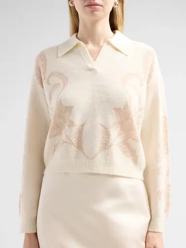 Design History Women's Delia Wool-Blend Knitted Top - Dove Combo | Thumbnail 5 Design History Women's Delia Wool-Blend Knitted Top - Dove Combo | Thumbnail 5