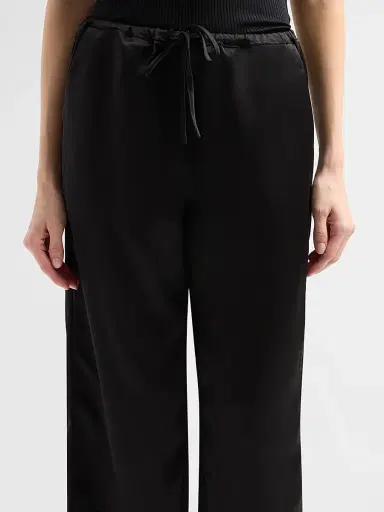 Design History Women's Magdalena Lace-Trim Satin Pants - Black | Thumbnail 5 Design History Women's Magdalena Lace-Trim Satin Pants - Black | Thumbnail 5