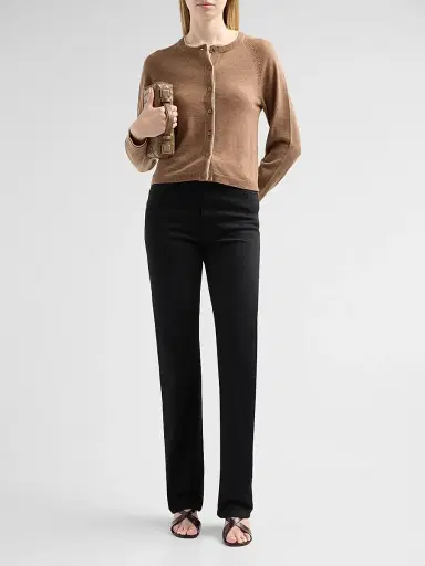 Design History Women's Anna Crewneck Cardigan - Fawn Combo | Thumbnail 2 Design History Women's Anna Crewneck Cardigan - Fawn Combo | Thumbnail 2