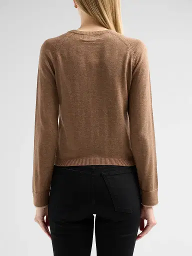 Design History Women's Anna Crewneck Cardigan - Fawn Combo | Thumbnail 3 Design History Women's Anna Crewneck Cardigan - Fawn Combo | Thumbnail 3