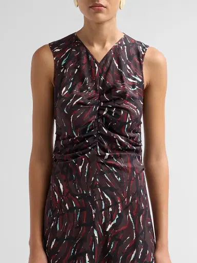 Proenza Schouler White Label Women's Clem Printed Soft Twill Midi Dress | Thumbnail 5 Proenza Schouler White Label Women's Clem Printed Soft Twill Midi Dress | Thumbnail 5