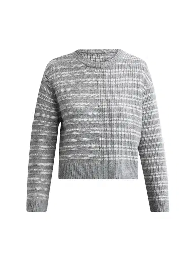 Proenza Schouler White Label Women's Pandora Striped Wool Sweater - Coal Grey | Thumbnail 1 Proenza Schouler White Label Women's Pandora Striped Wool Sweater - Coal Grey | Thumbnail 1