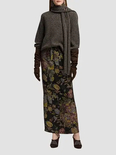 Ralph Lauren Collection Women's Fontaine Tapestry Jacquard Maxi Skirt - Brown | Thumbnail 2 Ralph Lauren Collection Women's Fontaine Tapestry Jacquard Maxi Skirt - Brown | Thumbnail 2