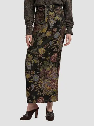 Ralph Lauren Collection Women's Fontaine Tapestry Jacquard Maxi Skirt - Brown | Thumbnail 4 Ralph Lauren Collection Women's Fontaine Tapestry Jacquard Maxi Skirt - Brown | Thumbnail 4